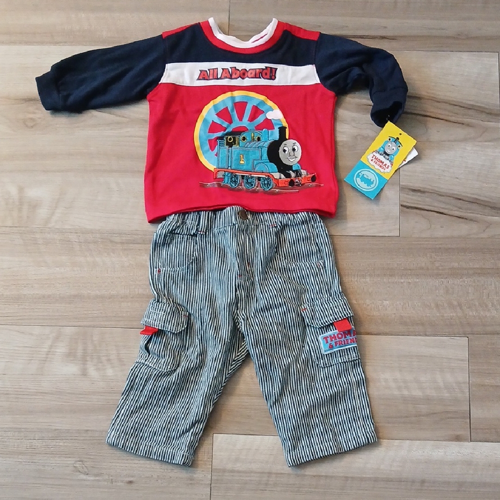 Thomas & Friends Embroidered Vintage NWT Y2K size 12 Months 2006